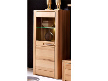 Vitrine >Nature Plus III< in Kernbuche aus Metall -...