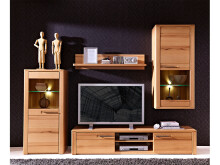 Hängevitrine >Nature Plus< in Kernbuche aus Metall - 60x127x40cm (BxHxT)