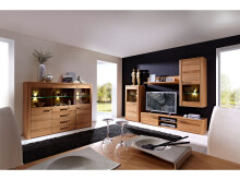 Hängevitrine >Nature Plus< in Kernbuche aus Metall - 60x127x40cm (BxHxT)