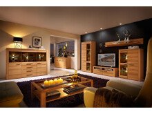 Highboard >Nature Plus< in Kernbuche aus Metall - 172x128x42cm (BxHxT)