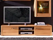 TV-Board >Nature Plus< in Kernbuche aus Metall -...