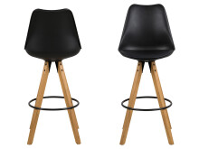 Barhocker >Diva I< (2er Set) in Eiche/gebeizt - 48,5x111,5x55 (BxHxT)
