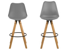 Barhocker >Diva I< (2er Set) in Eiche/gebeizt - 48,5x111,5x55 (BxHxT)