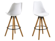 Barhocker >Diva I< (2er Set) in Eiche/gebeizt - 48,5x111,5x55 (BxHxT)