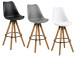 Barhocker >Diva I< (2er Set) in Eiche/gebeizt - 48,5x111,5x55 (BxHxT)
