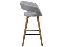 Barhocker >Gamarond I< (2er-Set) in  aus Massivholz,Stoff - 56x87x43cm (BxHxT)