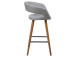 Barhocker >Gamarond I< (2er-Set) in  aus Massivholz,Stoff - 56x87x43cm (BxHxT)