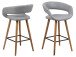 Barhocker >Gamarond I< (2er-Set) in Hellgrau - 56x87x43 (BxHxT)