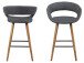 Barhocker >Gamarond I< (2er-Set) in Dunkelgrau - 56x87x43 (BxHxT)