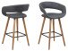 Barhocker >Gamarond I< (2er-Set) in Dunkelgrau - 56x87x43 (BxHxT)