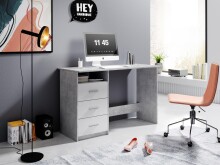 Schreibtisch >Mack< (B/H/T 123 x 76 x 50 cm) in Beton - 123x76x50cm (BxHxT)