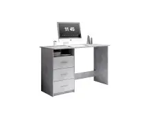 Schreibtisch >Mack< (B/H/T 123 x 76 x 50 cm) in Beton - 123x76x50cm (BxHxT)