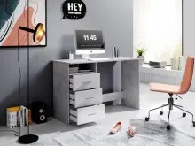 Schreibtisch >Mack< (B/H/T 123 x 76 x 50 cm) in Beton - 123x76x50cm (BxHxT)