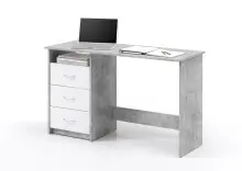 Schreibtisch >Mack< (B/H/T 123 x 76 x 50 cm) in Beton - 123x76x50cm (BxHxT)