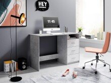 Schreibtisch >Mack< (B/H/T 123 x 76 x 50 cm) in Beton - 123x76x50cm (BxHxT)