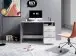 Schreibtisch >Mack< (B/H/T 123 x 76 x 50 cm) in Beton - 123x76x50cm (BxHxT)
