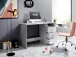 Schreibtisch >Mack< (B/H/T 123 x 76 x 50 cm) in Beton - 123x76x50cm (BxHxT)