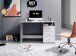 Schreibtisch >Mack< (B/H/T 123 x 76 x 50 cm) in Beton - 123x76x50cm (BxHxT)