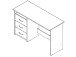 Schreibtisch >Mack< (B/H/T 123 x 76 x 50 cm) in Beton - 123x76x50cm (BxHxT)