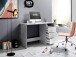 Schreibtisch >Mack< (B/H/T 123 x 76 x 50 cm) in Beton - 123x76x50cm (BxHxT)
