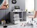 Schreibtisch >Mack< (B/H/T 123 x 76 x 50 cm) in Beton - 123x76x50cm (BxHxT)