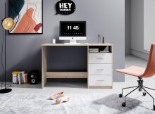 Schreibtisch >Mack< (B/H/T 123 x 76 x 50 cm) in Sonoma-Eiche - 123x76x50 (BxHxT)