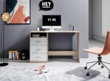 Schreibtisch >Mack< (B/H/T 123 x 76 x 50 cm) in Sonoma-Eiche - 123x76x50 (BxHxT)