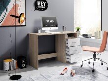 Schreibtisch >Mack< (B/H/T 123 x 76 x 50 cm) in Sonoma-Eiche - 123x76x50 (BxHxT)