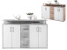 Highboard >Delia< in Weiß - 139x90x34cm (BxHxT)