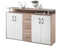 Highboard >Delia< in Sonoma-Eiche - 139x90x34cm...