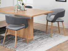 Esszimmerstuhl >Gamarond< in Eiche aus Massivholz - 56x76x52cm (BxHxT)