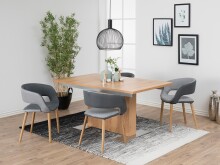 Esszimmerstuhl >Gamarond< in Eiche aus Massivholz - 56x76x52cm (BxHxT)