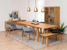 Esszimmerstuhl >Gamarond< in Eiche aus Massivholz - 56x76x52cm (BxHxT)