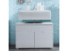 Waschbeckenunterschrank >Suzette< in Weiß aus MDF - 80x54x46cm (BxHxT)