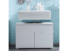 Badezimmer-Set >Suzette< (5-teilig) in Weiß aus MDF - 160x199x46cm (BxHxT)