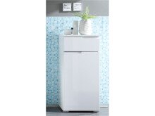 Badezimmer-Set >Suzette< (5-teilig) in Weiß aus MDF - 160x191x46cm (BxHxT)