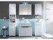 Badezimmer-Set >Suzette< (5-teilig) in Weiß aus MDF - 160x199x46cm (BxHxT)
