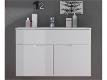 Badezimmer-Set >Suzette< (3-teilig) in Weiß aus Keramik - 120x199x46cm (BxHxT)
