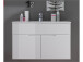 Badezimmer-Set >Suzette< (3-teilig) in Weiß aus Keramik - 120x199x46cm (BxHxT)