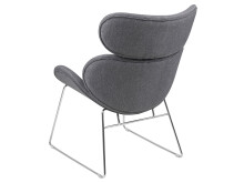 Esszimmerstuhl in hellgrau aus Polyester - 69x90,5x80cm (BxHxT)