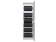 Schuhschrank >Zeraphina< in Weiß - 50.5x181x22cm (BxHxT)