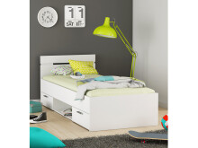Stauraumbett >Lorenzo< - 94,5x74,2x204,3cm (BxHxT)