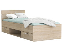 Stauraumbett >Lorenzo< - 94,5x74,2x204,3cm (BxHxT)