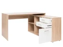 Eckschreibtisch >Linardo I< in Sonoma-Eiche - 136x75x138cm (BxHxT)