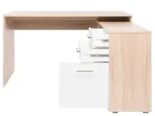 Eckschreibtisch >Linardo I< in Sonoma-Eiche - 136x75x138cm (BxHxT)