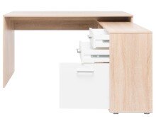 Eckschreibtisch >Linardo I< in Sonoma-Eiche - 136x75x138cm (BxHxT)