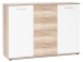 Sideboard >Jacklin< in Wildeiche Weiß - 120x85x35cm (BxHxT)