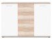 Sideboard >Jacklin< in Wildeiche Weiß - 120x85x35cm (BxHxT)