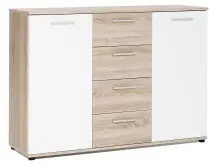Sideboard >Jacklin< in Sonoma-Eiche Weiß -...