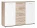 Sideboard >Jacklin< in Sonoma-Eiche Weiß - 120x85x35cm (BxHxT)
